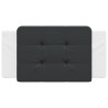 Cabecero de cama acolchado cuero sintético negro blanco 100 cm 4