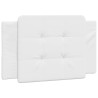 Cabecero de cama acolchado cuero sintético blanco 90 cm 2