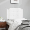 Cabecero de cama acolchado cuero sintético blanco 90 cm 3