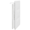 Cabecero de cama acolchado cuero sintético blanco 90 cm 5