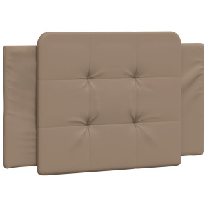 Cabecero de cama acolchado cuero sintético capuchino 90 cm H