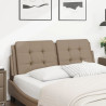 Cabecero de cama acolchado cuero sintético capuchino 120 cm 1