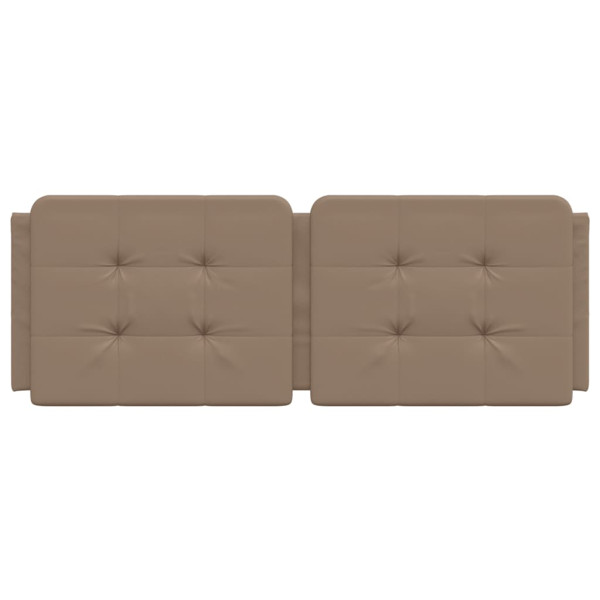 Cabecero de cama acolchado cuero sintético capuchino 120 cm M 4