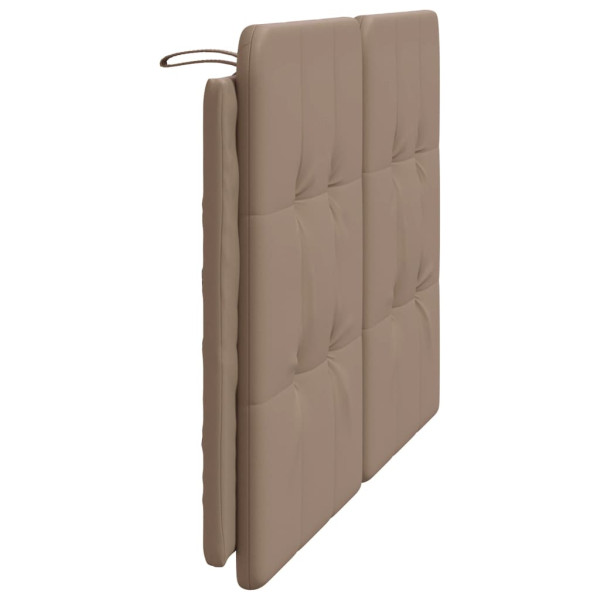 Cabecero de cama acolchado cuero sintético capuchino 120 cm M 5