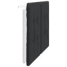Cabecero de cama acolchado cuero sintético negro blanco 120 cm 5