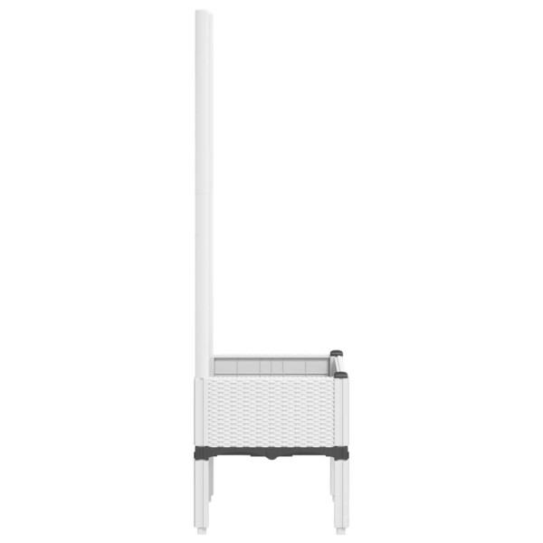 Jardinera con enrejado PP blanco 40x40x142 cm M 4