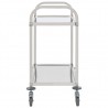 Carrito de cocina de 2 alturas acero inoxidable 95x45x83.5 cm 3