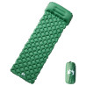 Colchón inflable de camping con almohada integrada verde 1