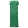 Colchón inflable de camping con almohada integrada verde 2