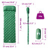 Colchón inflable de camping con almohada integrada verde 5