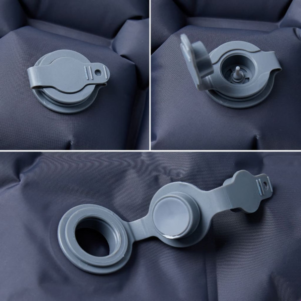 Colchón inflable de camping gris 190x58x6 cm M 4
