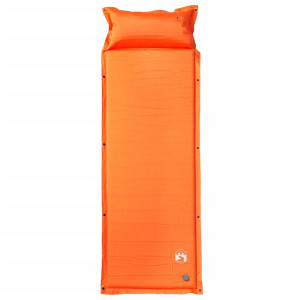 Colchón de camping autoinflable con almohada integrada naranja H