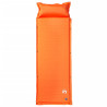 Colchón de camping autoinflable con almohada integrada naranja 2