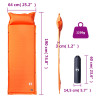 Colchón de camping autoinflable con almohada integrada naranja 5