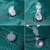 Colchón de camping autoinflable con almohada integrada verde 4