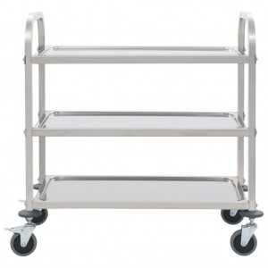 Carrito de cocina de 3 alturas 95x45x83.5 cm acero inoxidable H