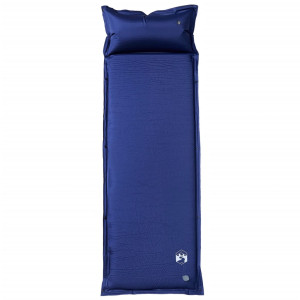 Colchón camping autoinflable con almohada integrada azul marino H