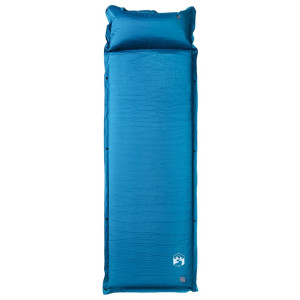 Colchón de camping autoinflable con almohada integrada turquesa H