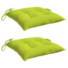 Cojines de silla de jardín 2 uds tela Oxford verde 40x40x7 cm 3