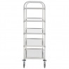 Carrito de cocina de 5 alturas 107x55x147 cm acero inoxidable 3
