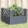Jardinera con clavijas PP gris 43.5x43.5x43.5 cm 1