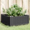 Jardinera con clavijas PP negro 42.5x42.5x28.5 cm 1