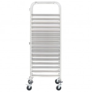 Carrito de cocina 16 bandejas acero inoxidable 38x55x163 cm H