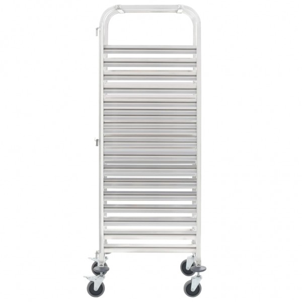 Carrito de cocina 16 bandejas acero inoxidable 38x55x163 cm M 2