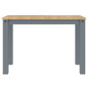 Mesa de jantar Panama 117x60x75 cm pinho maciço cinzento 4