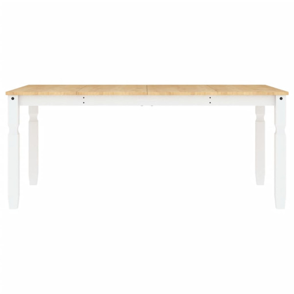 Mesa de jantar Corona 180x90x75 cm madeira pinho maciça branco M 4