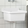 Fregadero lavabo de pared resina blanco 40x40x24 cm 1