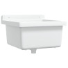 Fregadero lavabo de pared resina blanco 40x40x24 cm 2