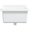 Fregadero lavabo de pared resina blanco 40x40x24 cm 4