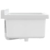 Fregadero lavabo de pared resina blanco 40x40x24 cm 5