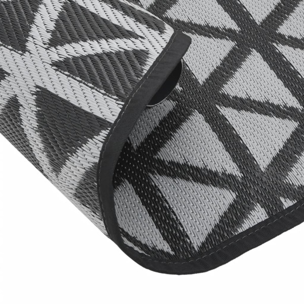 Alfombra de exterior PP negro Ø160 cm M 5