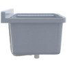 Fregadero lavabo de pared resina gris 60x40x28 cm 5