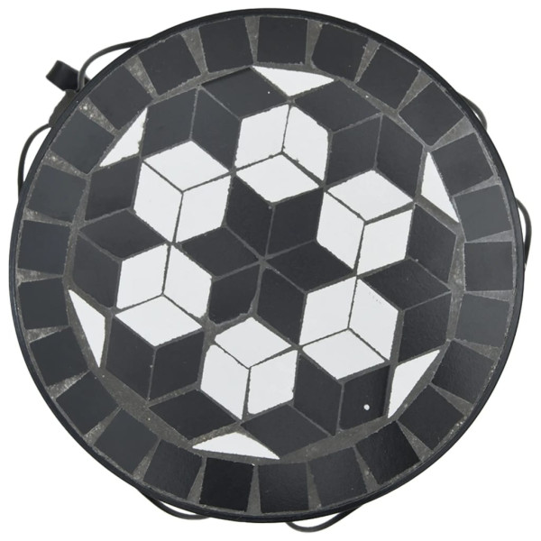 Suportes de plantas 3 pcs cerâmica preto e branco M 5