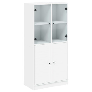 Armário alto c/ portas 68x37x142 cm derivados de madeira branco H
