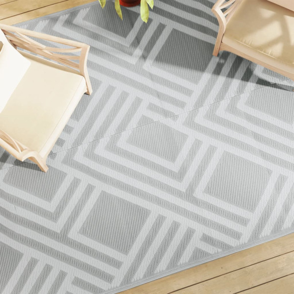 Alfombra de exterior PP gris 190x290 cm D