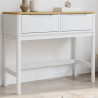 Mesa consola FLORO 89.5x36.5x73 cm pinho maciço branco 1