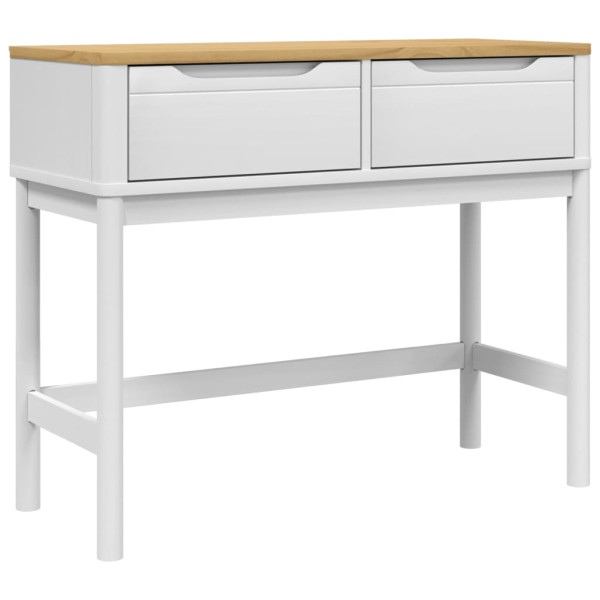 Mesa consola FLORO 89.5x36.5x73 cm pinho maciço branco M 2