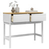 Mesa consola FLORO 89.5x36.5x73 cm pinho maciço branco 4