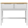 Mesa consola FLORO 89.5x36.5x73 cm pinho maciço branco 5