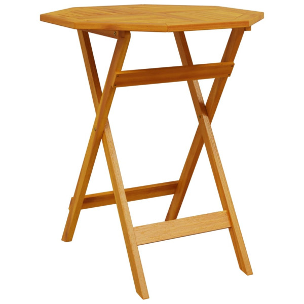 Mesa de jardín plegable madera maciza de acacia Ø70x75 cm M 2