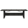 Mesa de jardín superficie de vidrio ratán PE negro 240x90x75 cm 4