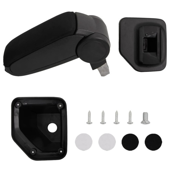 Reposabrazos para coche ABS negro 15x32x(40-52) cm D