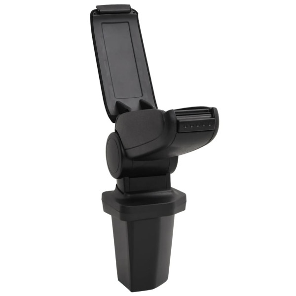 Apoio de braço p/ carro 15x32x(40-52) cm ABS preto M 4