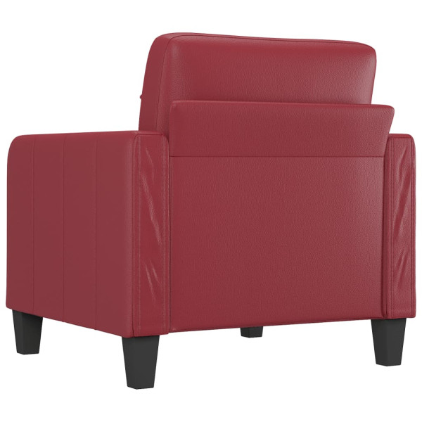 Poltrona 60 cm couro artificial vermelho tinto M 5