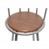 Bancos de bar 2 pcs castanho aço 4