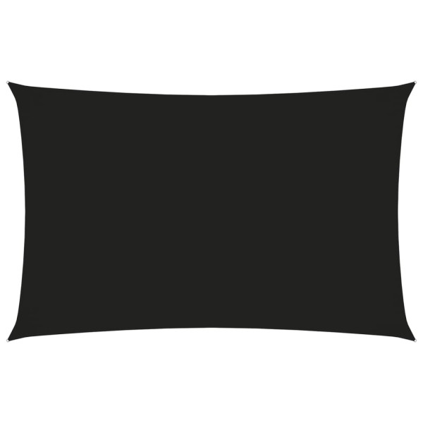 Toldo de vela rectangular tela Oxford negro 3x6 m D